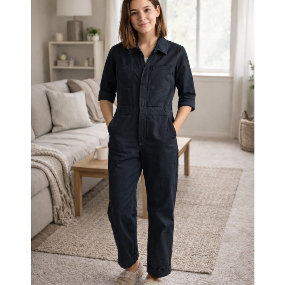 AMO‎ Skip Jumpsuit Utilitarian Utility Minimalist Vintage Black Small